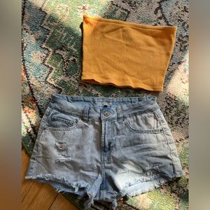 Rewash denim shorts